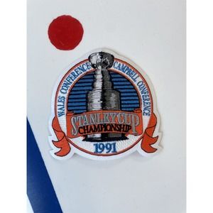 Authentic Vintage 1991 NHL Stanley Cup Finals Jersey Patch Pittsburgh Penguins